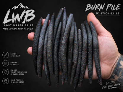 Burn Pile – 5" Stick Baits | Lost Water Baits